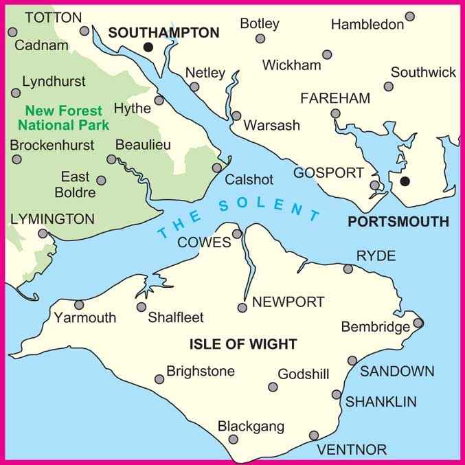 Ordnance Survey - Landranger 196 (1-50 000) The Solent & Isle of Wight ...