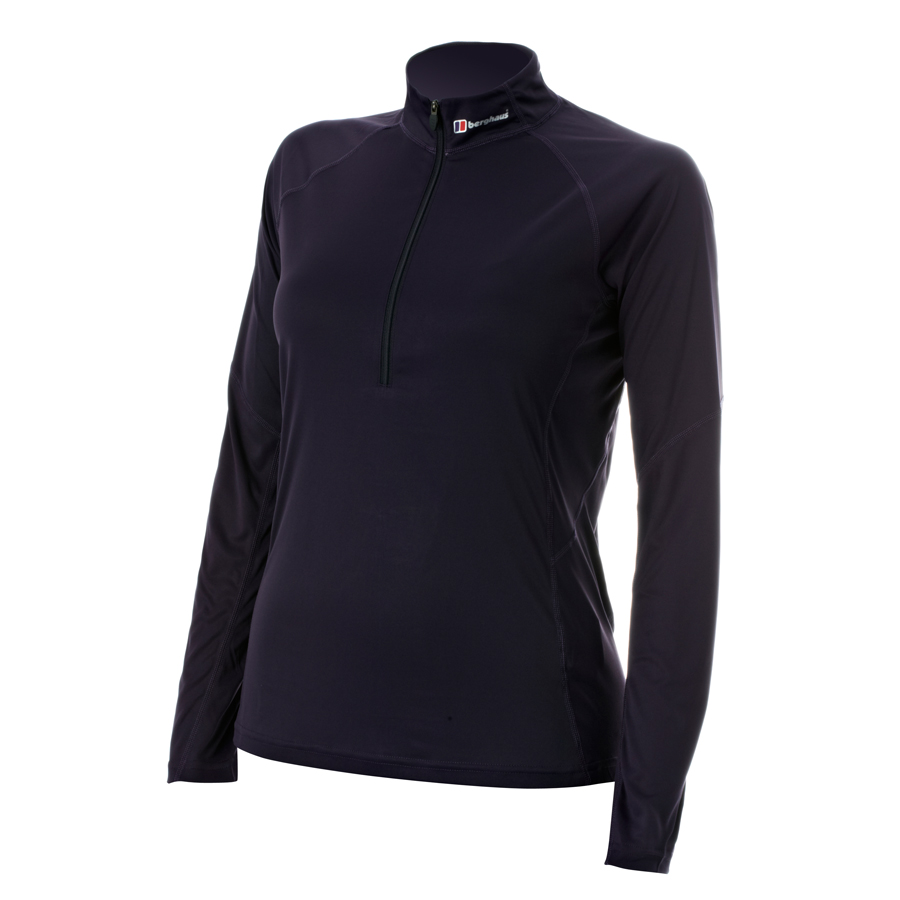 Berghaus - Women's Long-Sleeve Zip-Neck Technical T-Shirt | Countryside ...