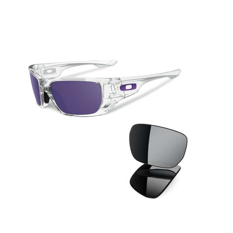 Oakley Style Switch Polished Clear Violet Iridium And Black Iridium Countryside Ski And Climb