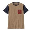 SHOP STICKER POCKET RESP-TEE BRN